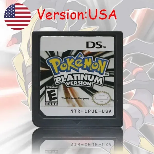 Pokemon Series DS ตลับเกม Diamond Platinum Pearl HeartGold SoulSilver สีดำสีขาวหลายภาษาสำหรับ NDS/2DS