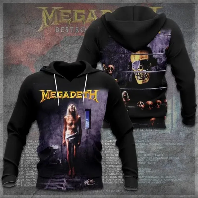 Rock Band Megadeth 3D Print Hoodies Men Women Fashion Retro Y2K Graphic Hoodie Sweatshirt Mens Clothing Men Tracksuit Gift Fan — image 10
