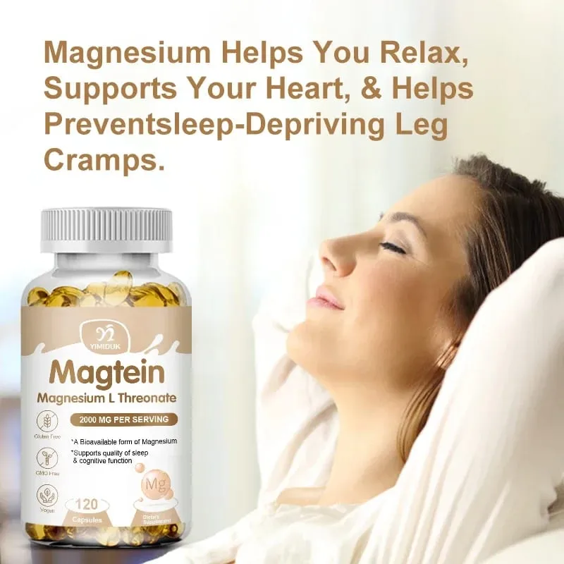 Pure Magtein Magnesium L-Threonate Capsules for Improves Sleep Quality & Cognitive Performance Reduces Anxiety & Neuro Health — image 4