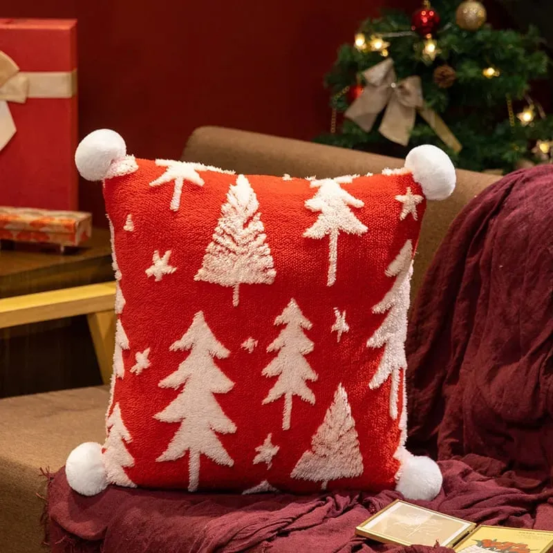 1PC Christmas Tree Stuffed Throw Pillow Sofa Cushion Home Christmas Party Winter Decor Gift