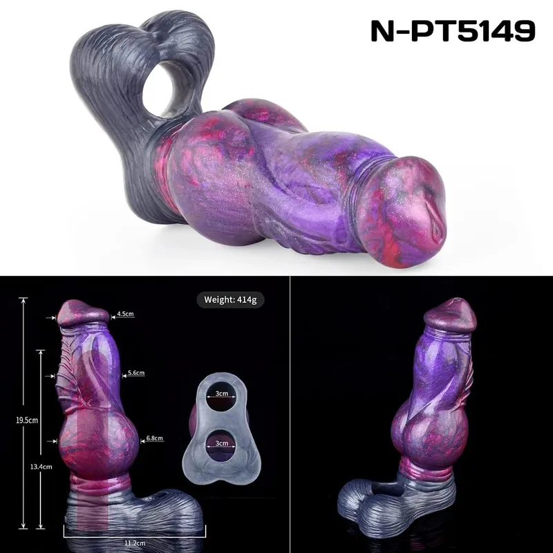 Multi-type Open-ended Fantasy Hollow Dildo Silicone Cock Sheath Male Penis Sleeve With Anti-drop Ring Adult Sex Toys 18+