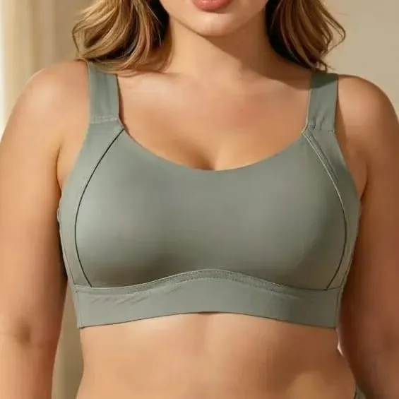 Seamless Wireless Minimizer Bra Soft Support Full Cup Thin Brassiere Comfortable Underwear for Large Bust Women Side Breast Coll — image 1