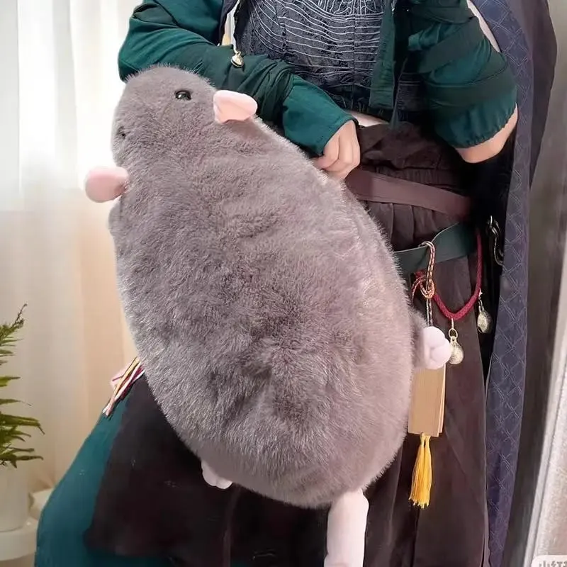 35/50/90cm Cartoon Flower Branch Rat Soft Oversized Animal Figure Cute Simulation Big Mouse Plush Toy Pillow Birthday Gift — image 5