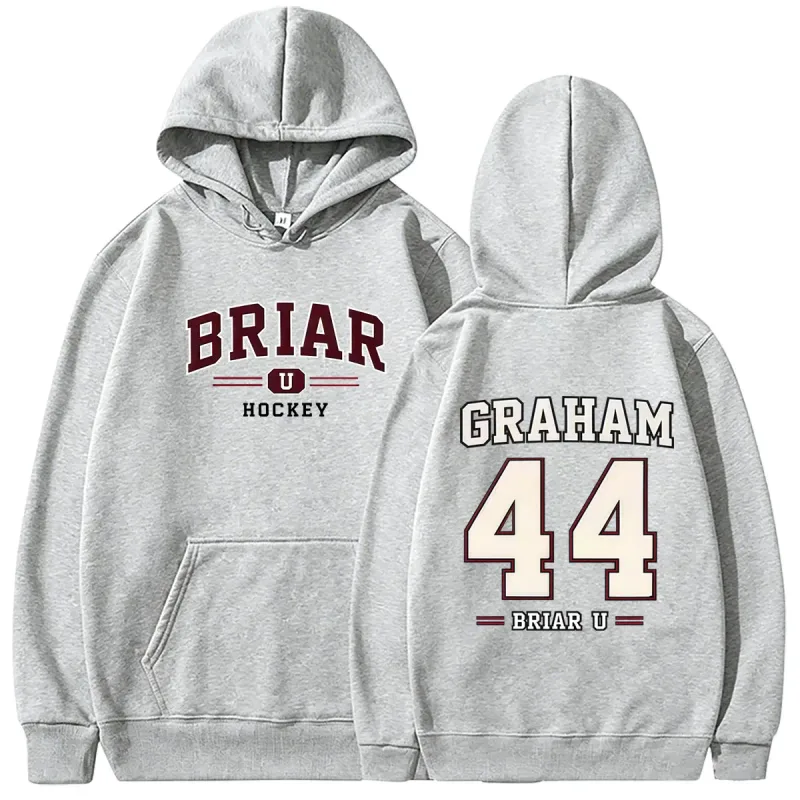 Off Campus Briar University Hockey Graham 44 Graphic Hoodie Men Women Vintage Oversized Sweatshirt Male Fashion Pullover Hoodies