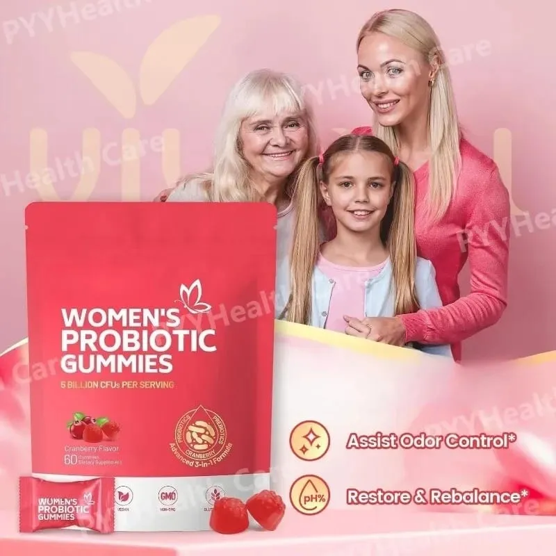 Probiotic for Women Probiotic Gummies Feminine Daily Wellness Balance Ph Gummies Cranberry Probiotics Health Yeast Ph Balance — image 2