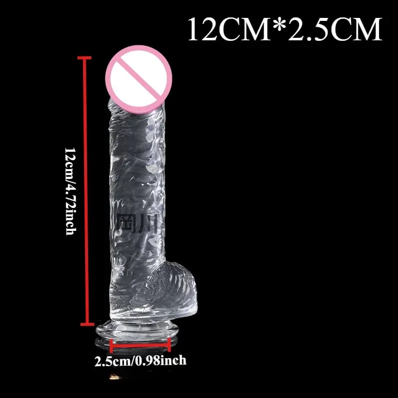 Transparent Soft Jelly Dildo Realistic Fake Dick Penis Sucker Butt Plug Sex Toys for Woman Men Vagina Anal Sex Toys
