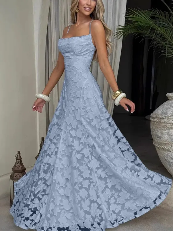 2026 Floral Embroidery Maxi Dress for Women Summer Party Prom Gowns Sexy Backless Suspender Dresses French Style Evening Dress — image 15