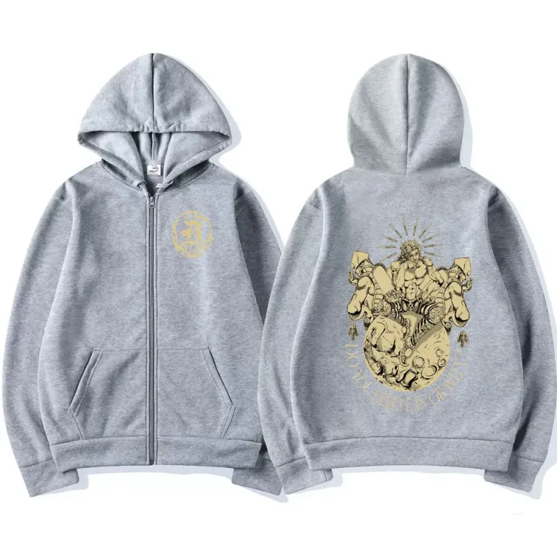 Anime Jojo Bizarre Adventure Zipper Hoodies Dio Brando Manga Zip Up Hooded Sweatshirts Men Women Fashion Casual Pullovers Coats — image 6