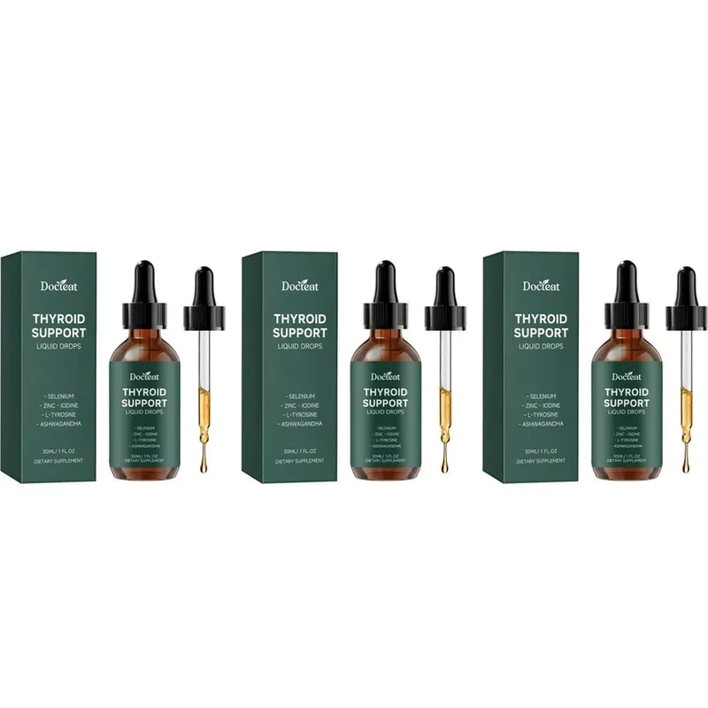 Thyroid Support Liquid Drops with Selenium Zinc Iodine L-Tyrosine & Ashwagandha for Thyroid Health and Daily Support Vegan 30ml — image 9