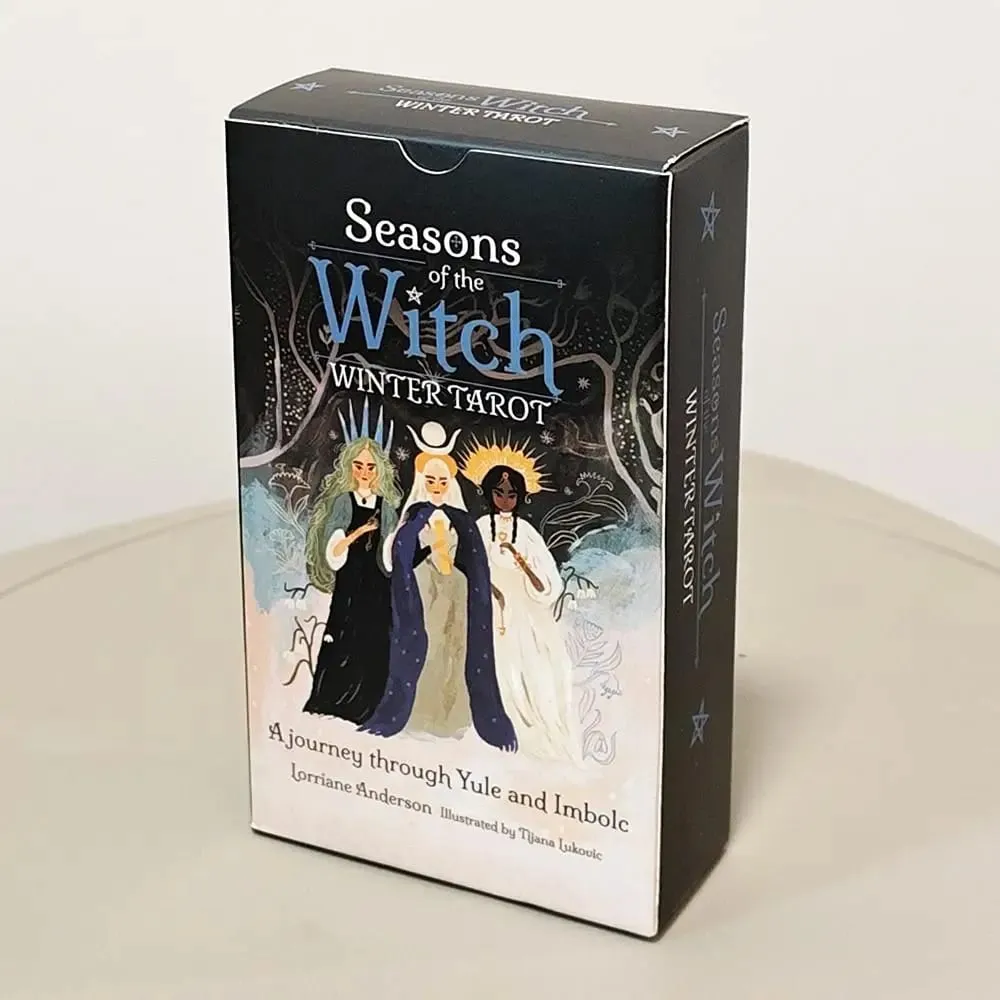 Seasons of The Witch: Winter Tarot Deck 12*7cm A Journey Through Yule and Imbolc 78 Cards Printed on Double-embossed Cardstock — image 2