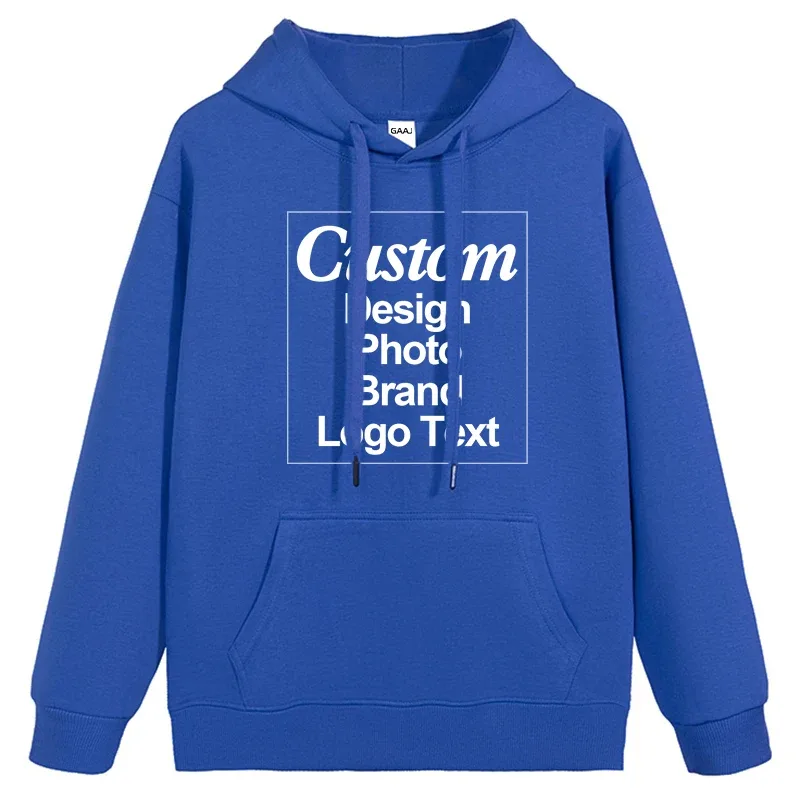 High Quality Custom Hoodie Cotton Sweatshirt Print Embroidery Brand Logo Text Photo Design Men Women Famliy Team Clothing 300g — image 23