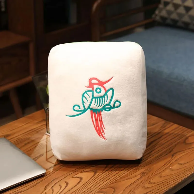 Creative Mahjong Pillow Cushion Chinese Plush Toy Car Chair Backrest Dice Funny Nap Sofa Home Decor Gift Accompanying Decoration — image 22