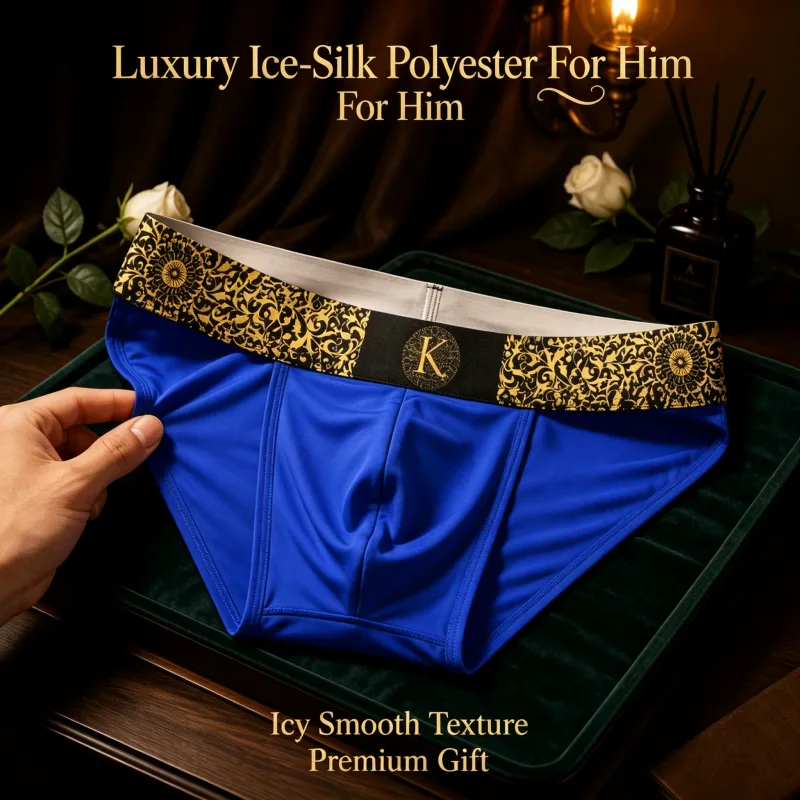 Men High‑Leg Bikini Briefs Vintage Festive Ornate Black‑Gold Elastic Waist Stretch Sweat Evaporating Underwear Date Anniversary — image 2
