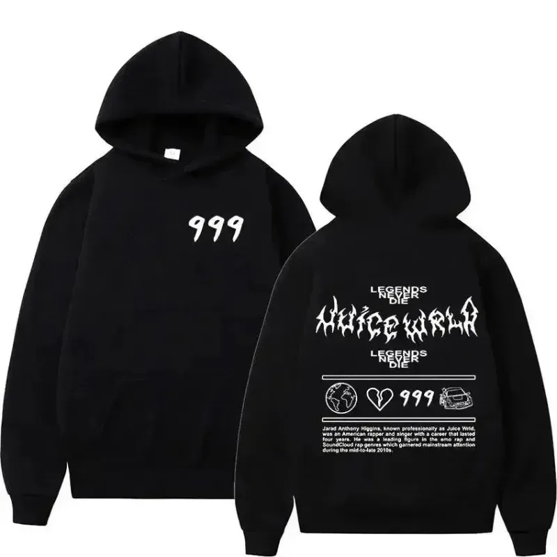 Juice WRLD Hoodies Men Women's Hooded Sweatshirts Fashion Hip Hop Casual Pullovers Autumn Boys Girls Black Streetwear Juicewrld — image 17