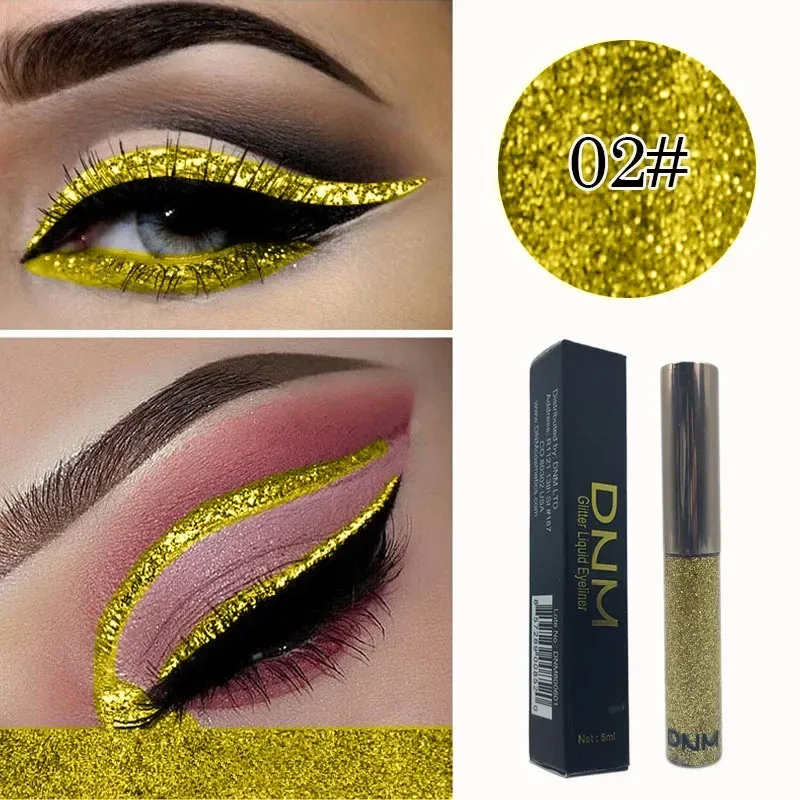 16 Colors Diamond Liquid Eyeliner Professional Silver Green Shiny Eyes Flash Long-lasting Liquid Glitter Eye Liner Beauty Makeup — image 15