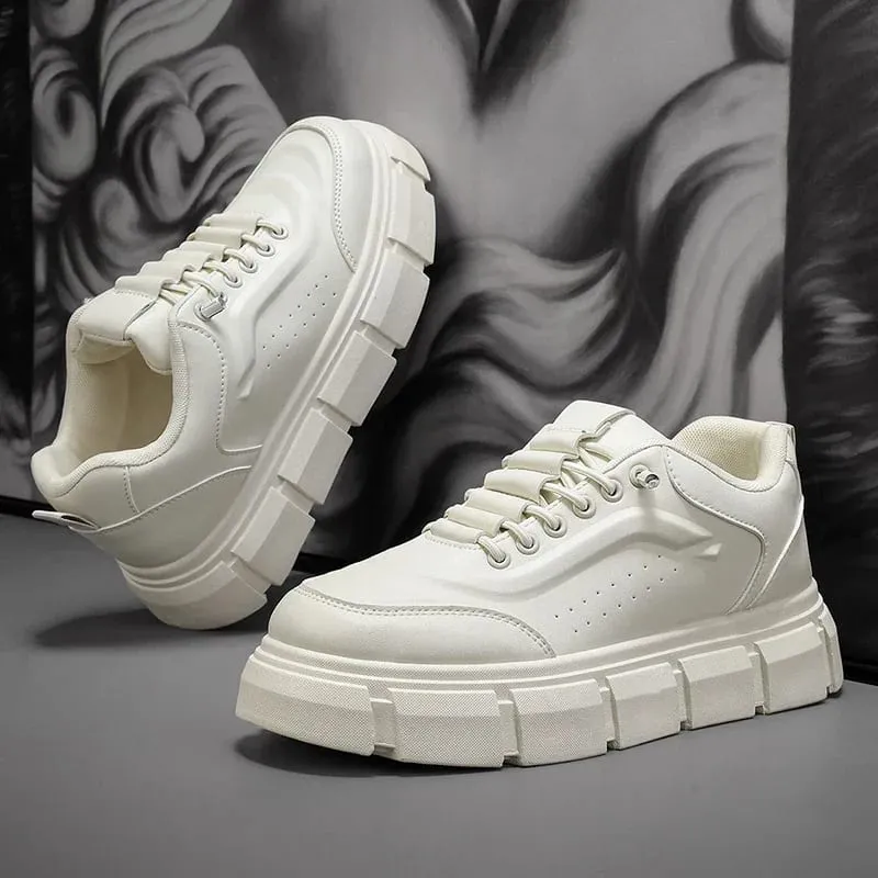 New Casual Shoes for Men 2025 Men's Oxford Shoes Retro Luxury Leather Shoes Fashion Breathable Sneakers Handmade Platform Boot — image 5