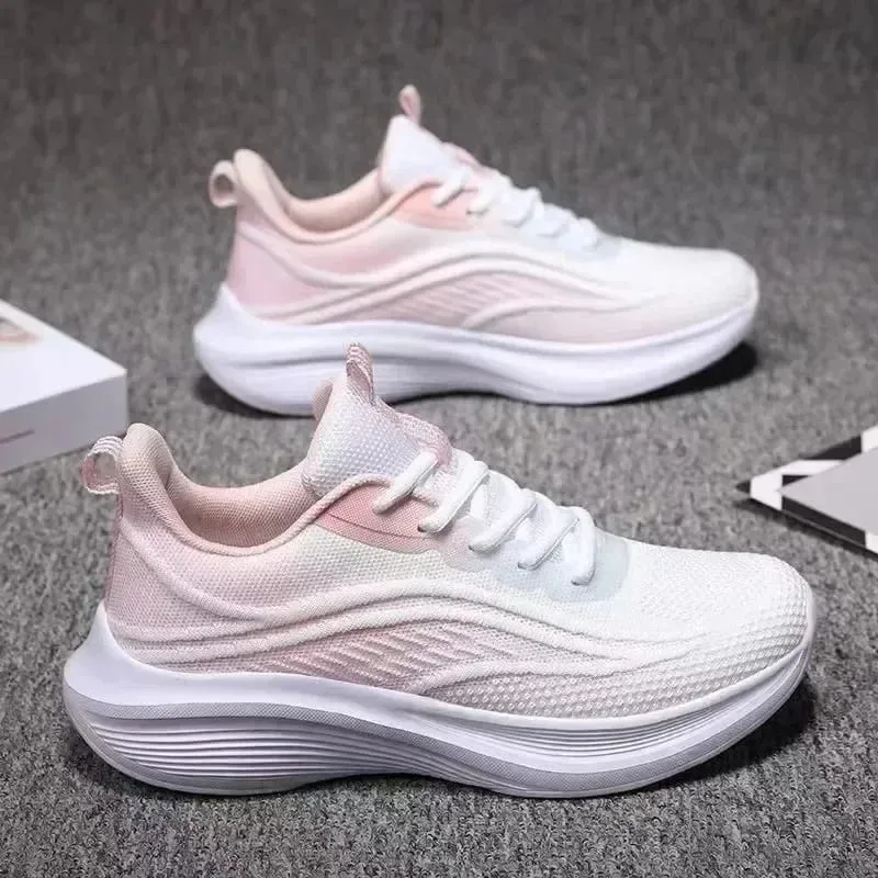 Breathable Lace-up Running Shoes for Women Air Cushion Athletic Sneakers Lightweight Air Mesh Outdoor Sports Training Shoes — image 6
