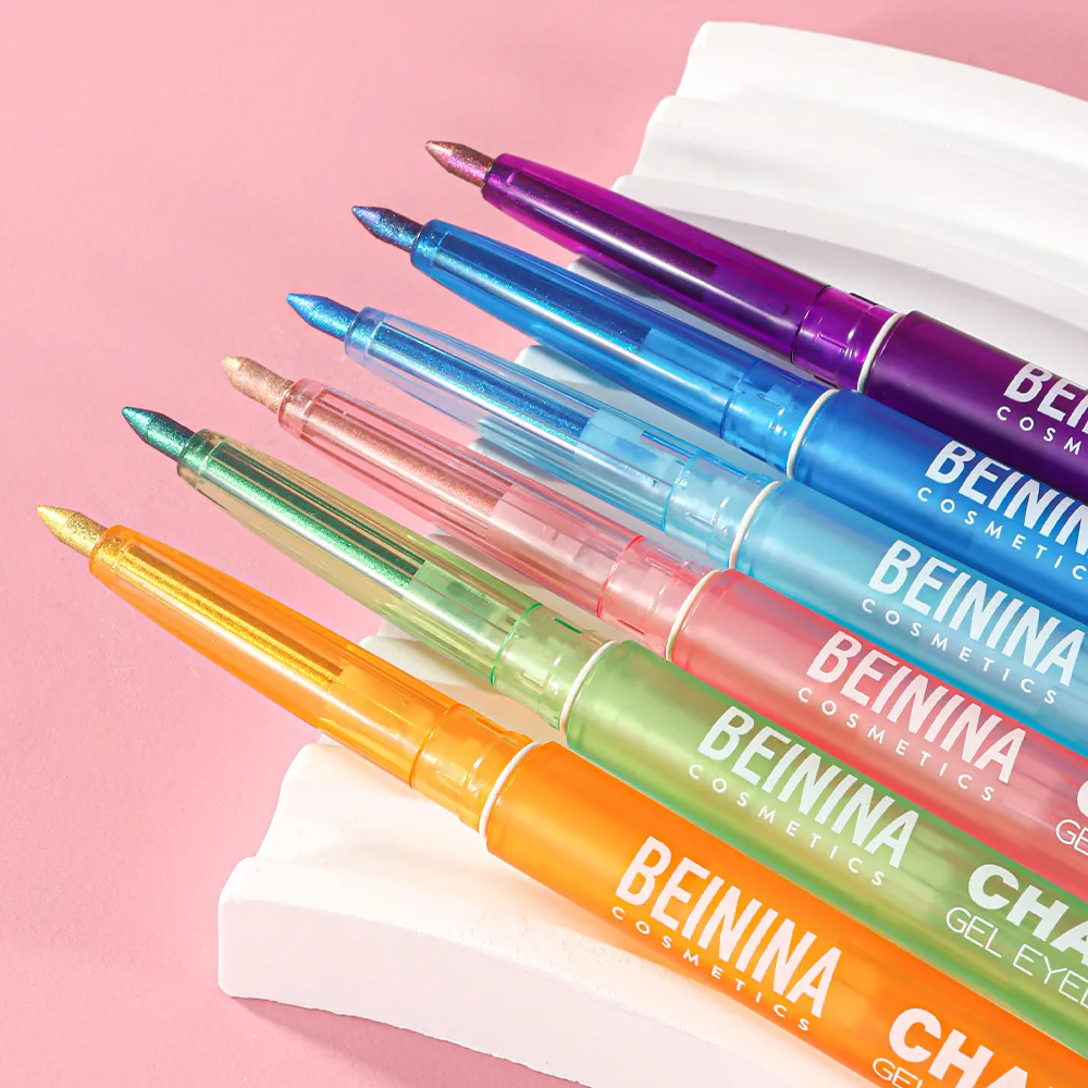Eyeliner Gel Pencil Waterproof Eyeliner Pen Chameleon Glitter Eye Liner Long-Lasting Quickly Dry Diamond Blue Metallic Eyeshadow