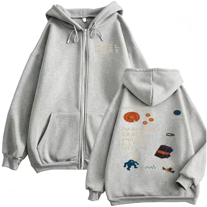 Project Hail Mary Fan Gift Zipper Hoodies Men Women Fashion Humor Gothic Sweatshirt Jacket Coats Casual Bodywarmer Zip Up Hoodie — image 6