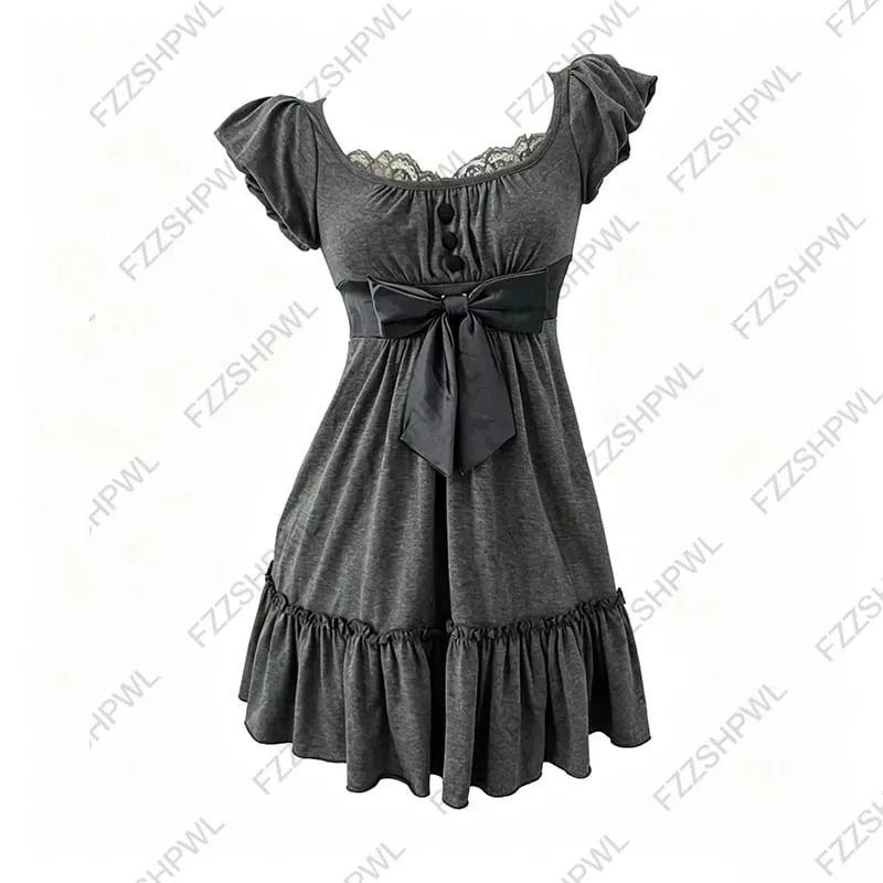 Streetwear Harajuku Polka Dot Print Y2K Dress Fashion Punk Braces skirt Spicy Girls Rock Goth Unique rock Punk Chic A-line skirt