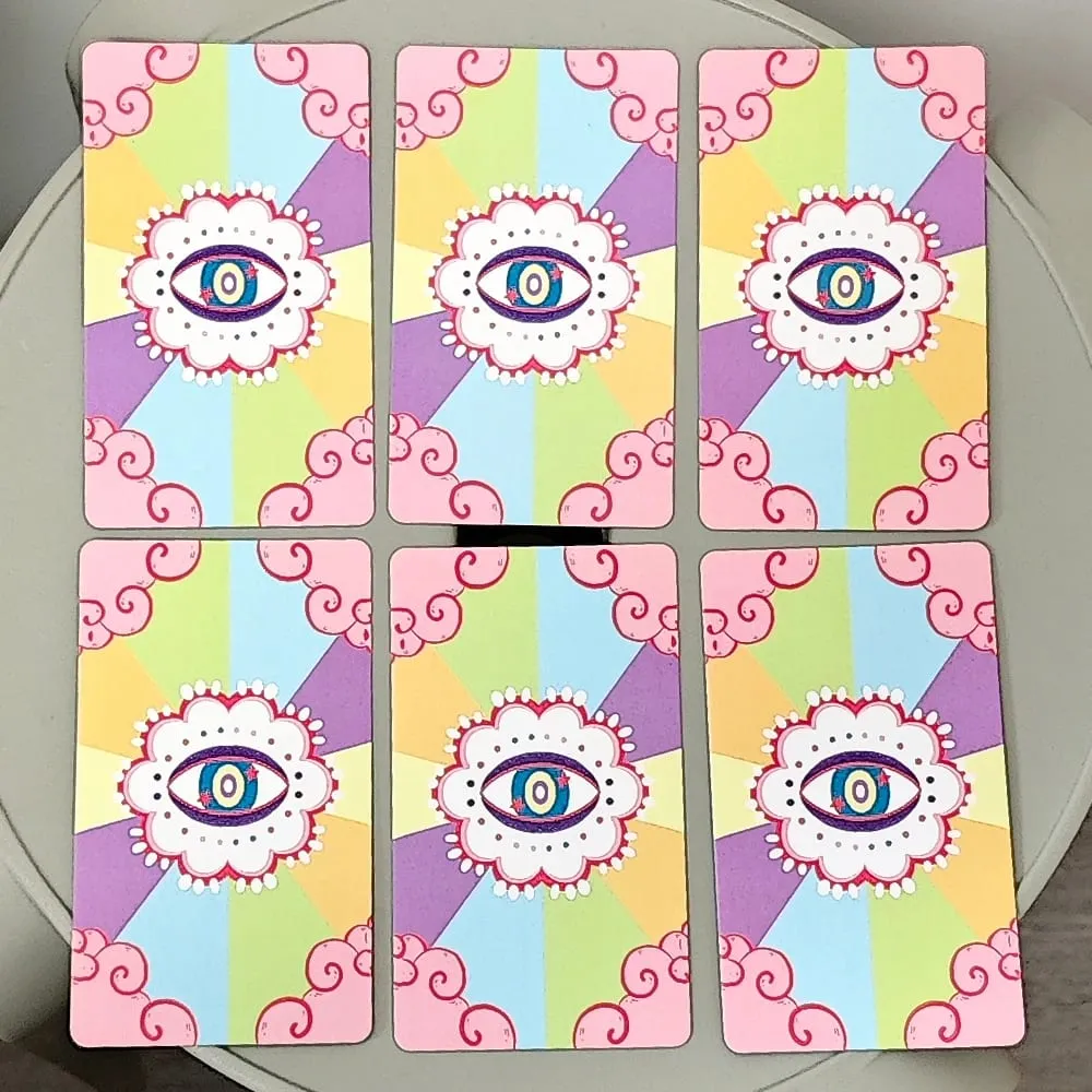 Pastel Prism Tarot Deck 78 Pcs Tarot Cards 10.3*6cm Imbued with The Soothing Tones of A Pink and Sky-blue Color Palette — image 3