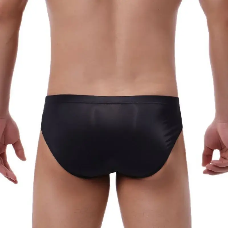 2 Chiếc Túi Lớn Nylon Nam Quần Lót Quần Sịp Ice Silk Nam Liền Mạch Quần Lót Eo Thấp Quần Lót Mỏng Plus Kích Thước — image 4