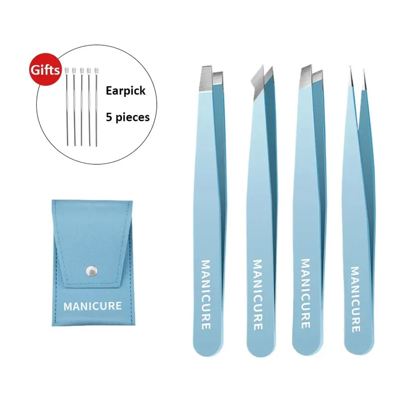 Eyebrow Tweezer Colorful Hair Beauty Fine Hairs Puller Stainless Steel Slanted Eye Brow Clips Removal Makeup Tools — image 10