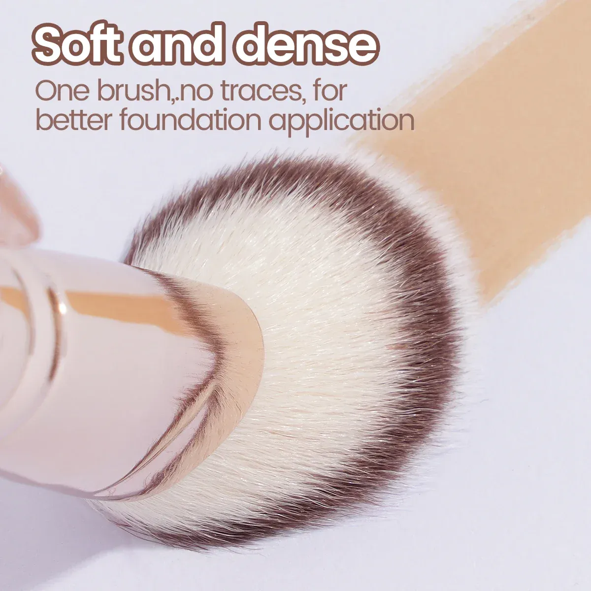 Double Head Makeup Brushes 2 In 1 Flat/Angled Foundation Concealer Contour Brush para sa Blending Loose Powder Liquid Cream