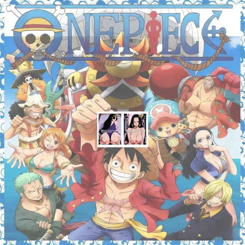 Anime One Piece Diy Color Flash Cards Hancock Perona Nami Robin Yamato Collection Cards Christmas Birthday Gifts Children's Toys — image 2
