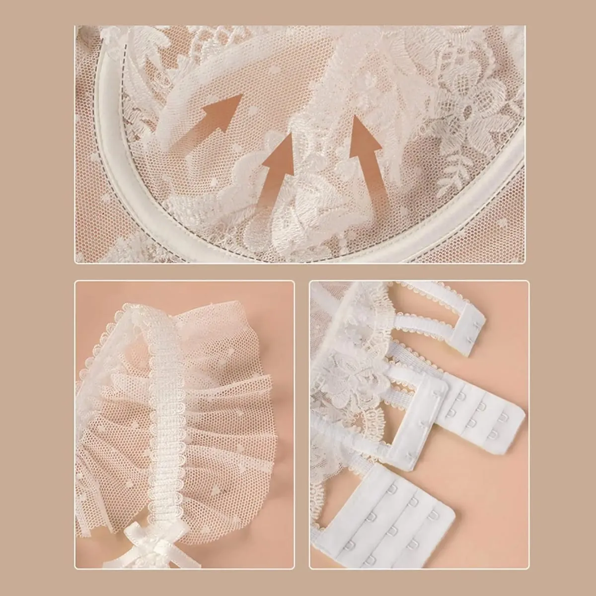 Women Lingerie Set Underwire High Waist Bra Comfortable Thin Underwear Lace Bra Panty Set for Valentine'S Day Honeymoon Bridal