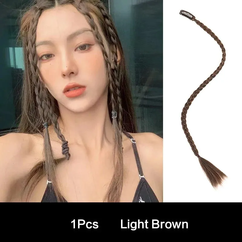 1Pcs Synthetic Braid Wig with Strong BB Clips Lightweight Box Braid Ponytail Hair Pieces for Women Fashion Accessory