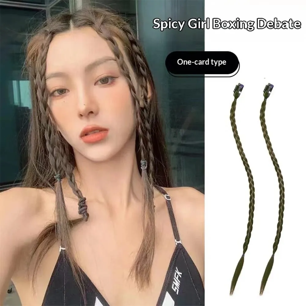 1Pcs Synthetic Braid Wig with Strong BB Clips Lightweight Box Braid Ponytail Hair Pieces for Women Fashion Accessory