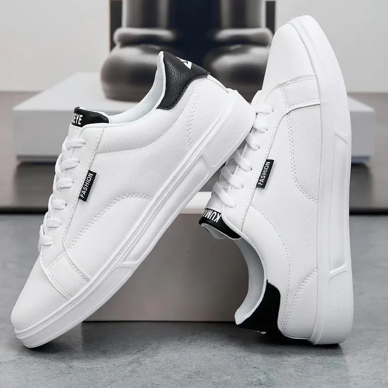 Men Shoes Comfortable Casual For Women White Leather Sneakers Lightweight Walking Flat Outdoor Sport Running Tennis Zapatillas