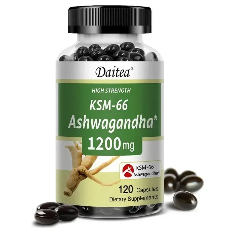 KSM-66 Ashwagandha 1200mg Capsules Stress Relief Energy Focus Muscle Recovery & Mood Support Improves Athletic Performance — image 9