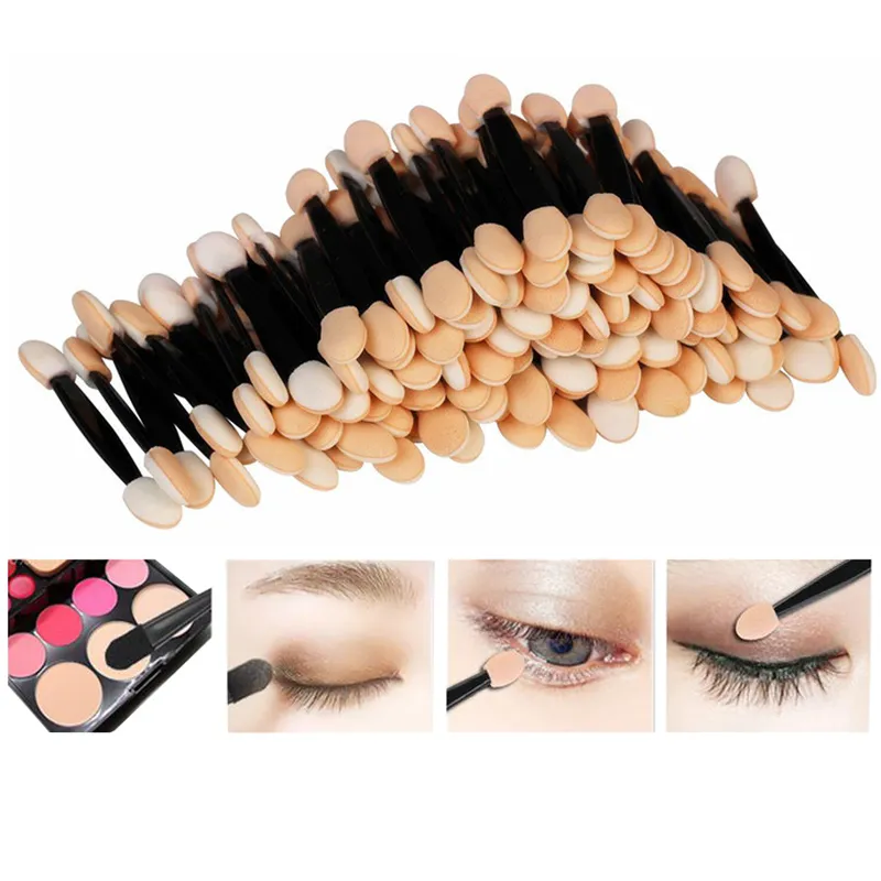 50/100PCS Eyeshadow Brush Dual Sided Sponge Nylon Sets Make up Eye Shadow Brushes For Cosmetic Applicator Makeup Tools Hot