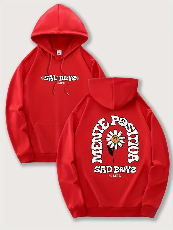 Singer Junior H Sad Boys Positive Mind Funny Print Hooded Men Women Y2k Hoodies Oversized Sweatshirt Hip Hop Unisex Streetwear — image 6