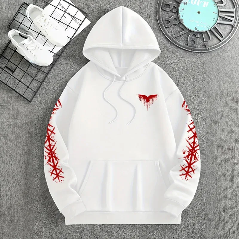 Winter and Autumn Edition Viking Nordic Runes Printed Men's Large-Sized Hooded Sweatshirt for Street Casual Wear — image 5