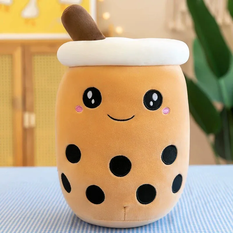 Aranyos töltött Boba plüss buboréktea Valódi élet Bubo Food Milk Cup plüsspárna Puha Kawaii plüssjátékok Ajándékok gyerekeknek Felnőtt 24cm~ — image 3
