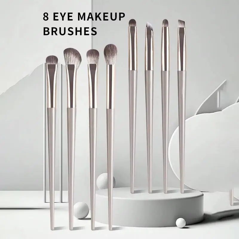 8pcs Eye Makeup Brushes Set Detail Eyeshadow Brush Makeup Brush Ultra Soft Eyeshadow Eyeliner Makeup Tool