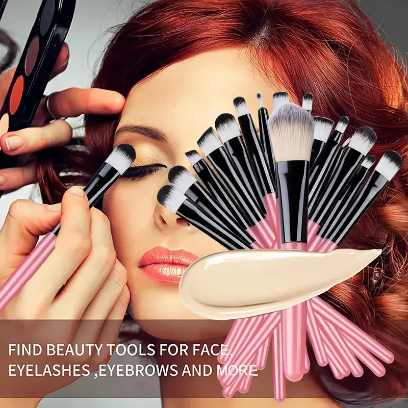 Makeup Brushes Set Premium Synthetic Kabuki Brushes Foundation Concealer Powder Blush Blending Face Eyeshadow Cosmetic Brushes S