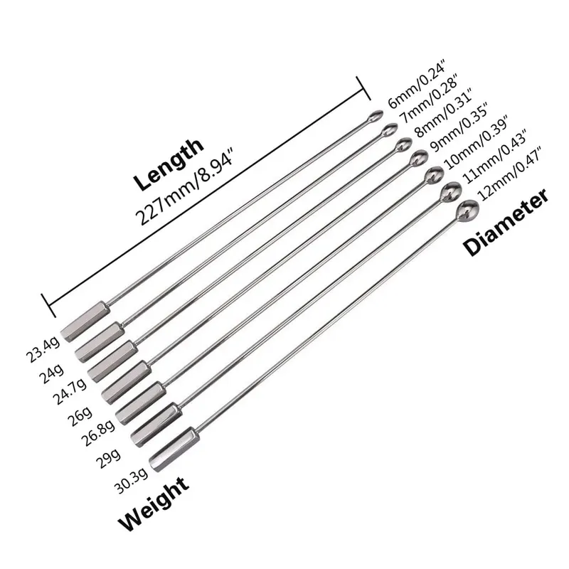 7 Size Metal Penis Plugs Urethral Massage Prostate Masturbation Men's Sex Toys Urethral Wand Dilatation Male Urethral Plug — image 4