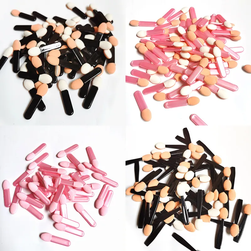 20PCS Disposable Dual Sides Eye Shadow Sponge Applicators with Different Length Shape Eyeshadow Brushes Makeup Applicator