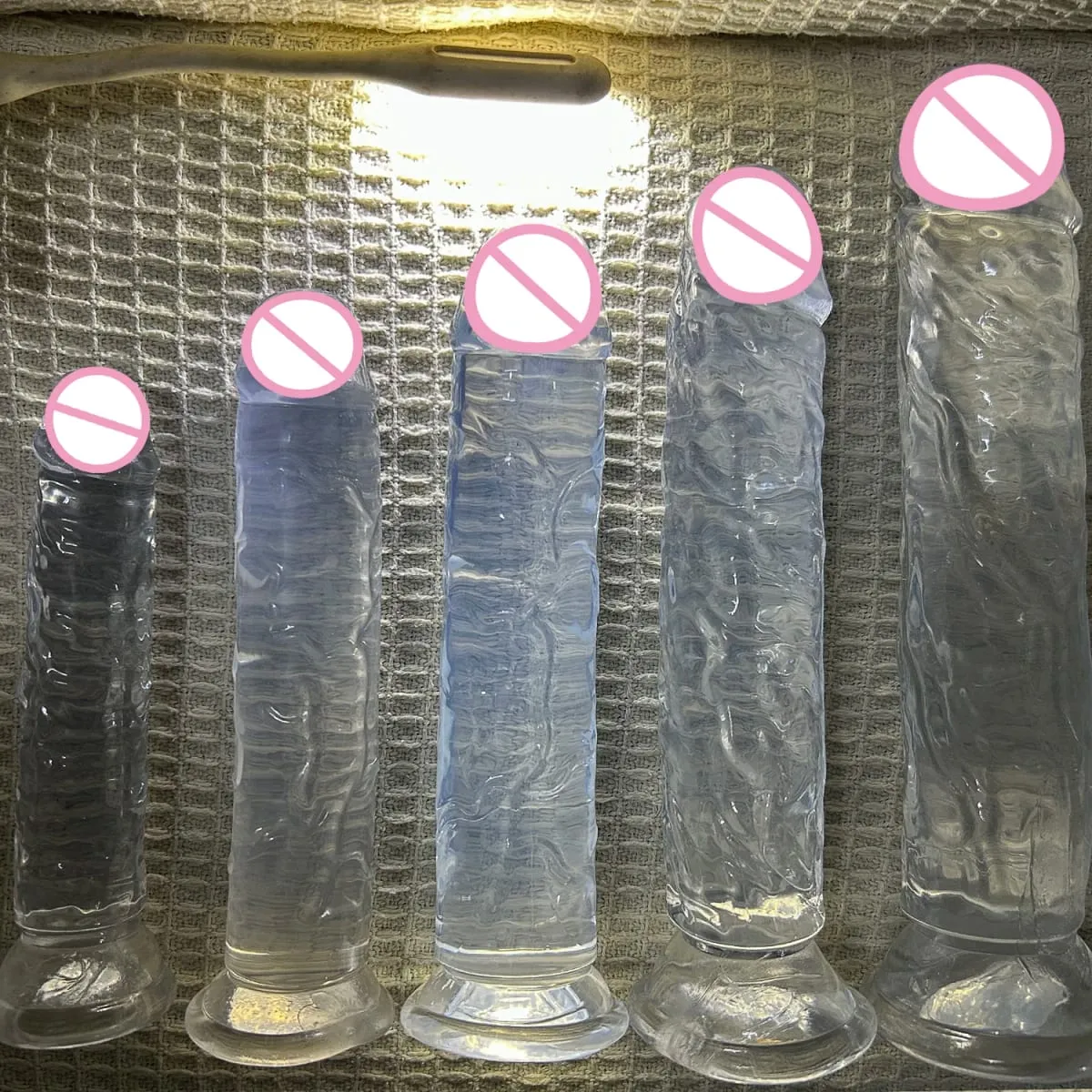 Ucuz 5 Renk Küçük Şeffaf Yapay Penis Vantuz Jöle Dick Kadın Erotik Anal Seks Oyuncakları Yumuşak Klitoris Vajinal Masturbators Penis — image 6