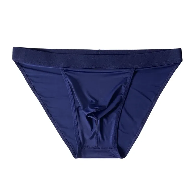 1 Piece Men's Sexy Ultra-Thin Ice Cool High Cut Briefs, Breathable Soft Stretchy Elastic Waistband Casual Daily Underwear — image 14
