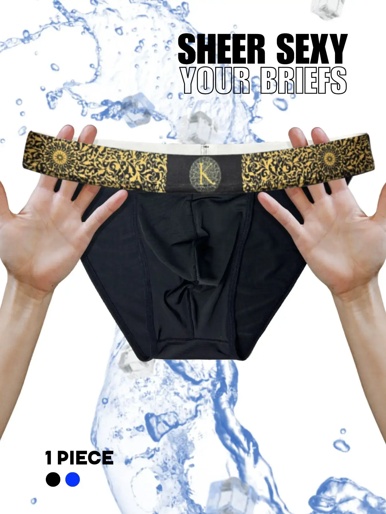 Men's Low Rise Semi-Sheer Bikini Style Men Underpants Stretch Waist, Cool Silky High Cut Briefs Suitable for Sports Bodybuilding — image 5