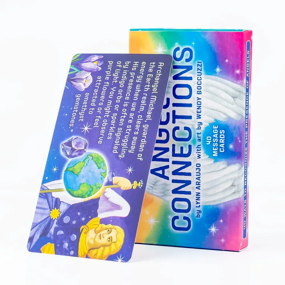 Angel Connections 11x6cm 40 Message Cards for Receiving Angel's Blessings Featuring Angel Images Perfect for Family Board Game — image 4