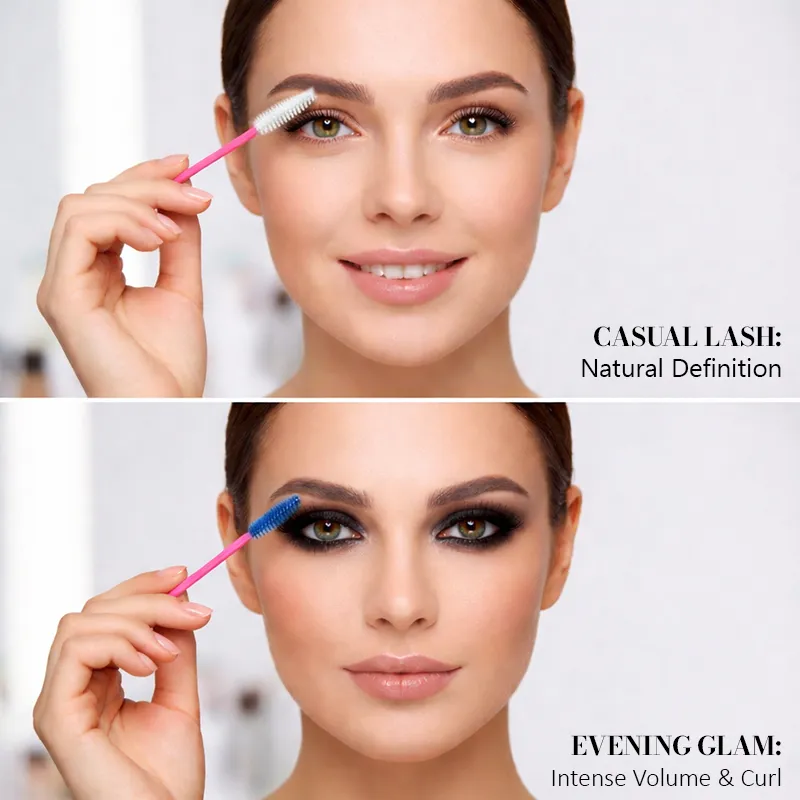 Silicone Eyelash Brush Mascara Wands Applicator Eyebrow Comb Rod Spoolies Eyelashes Brushes Lash Extension Supplies Makeup Tools