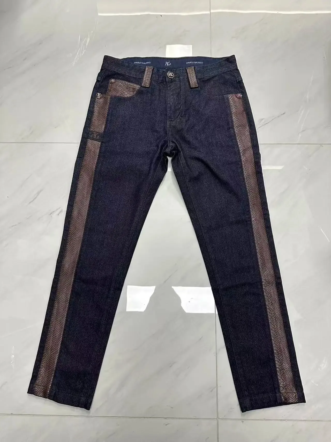 Jeans Cotton Thick Men 2027 new Embroidery elasticity Fashion zipper High quality comfortable Big size 34-42 long Pants — image 5