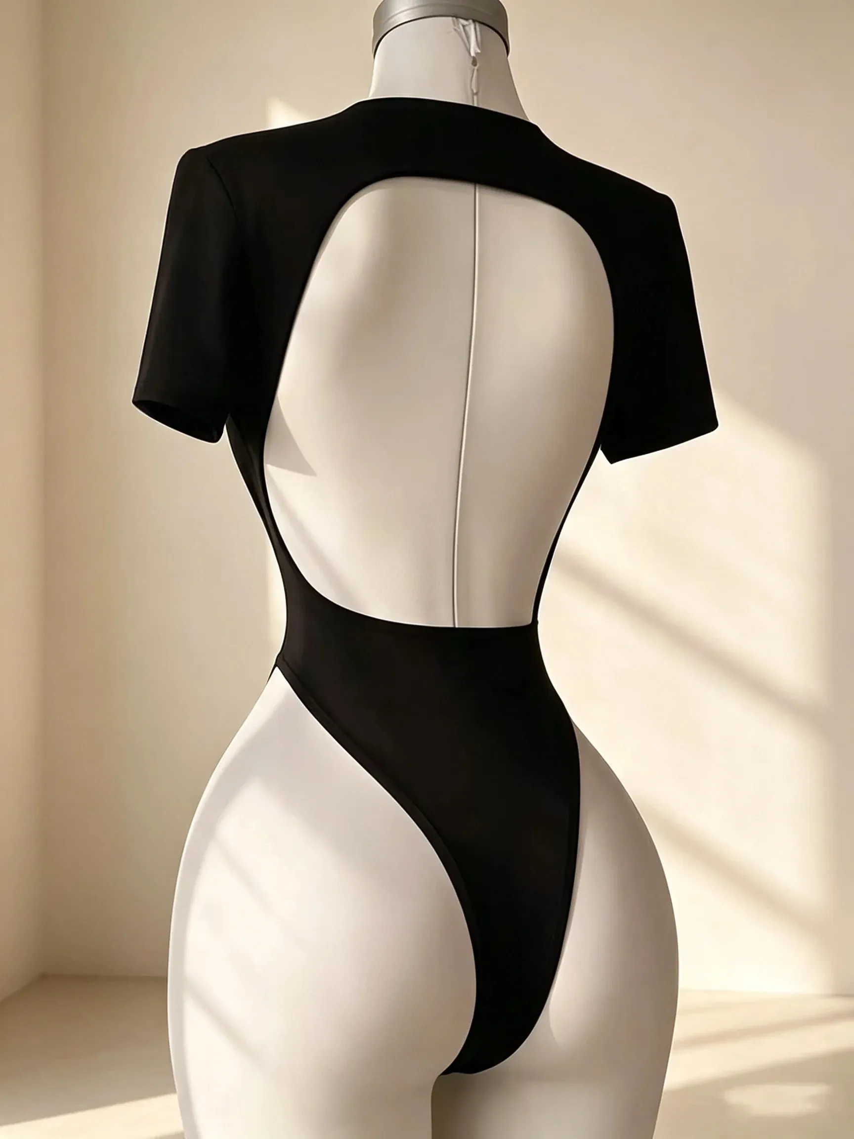 Women's High-Quality Backless Bodysuit Basic Solid Color Comfortable Fit Underwear