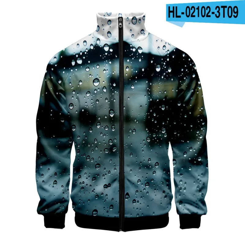 Harajuku Popular Rain 3D Print Zipper Raglan Jacket Windbreaker Boys/Girls Comfortable Stand Collar Jackets Coats — image 29